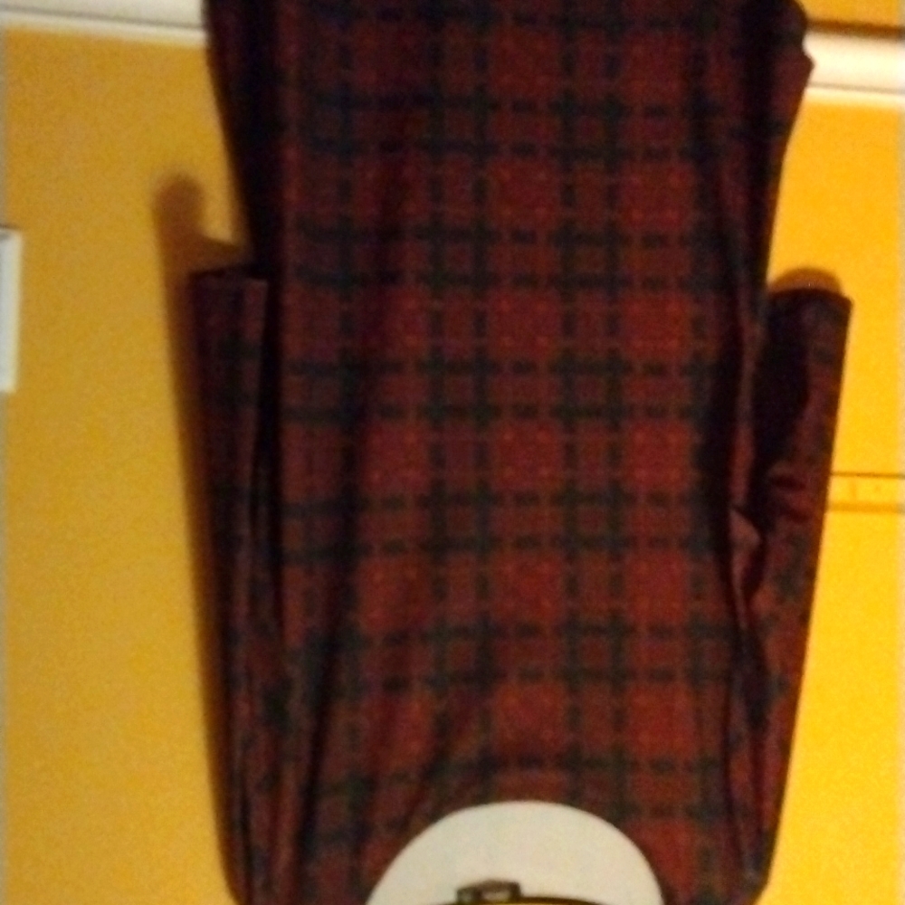 Burgundy checked tunic
